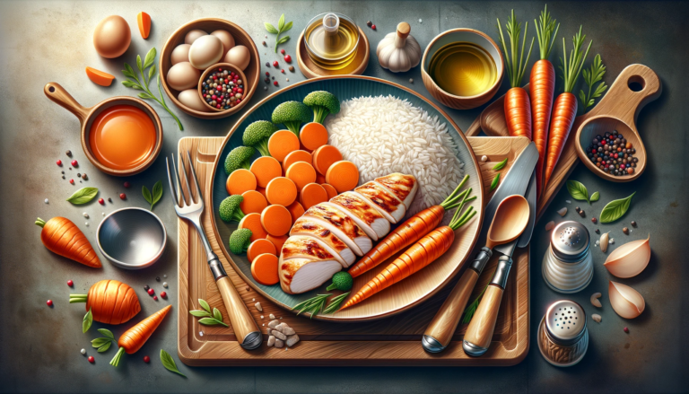 Menú FODMAP: alimentos permitidos, prohibidos y ejemplo para la fase de eliminación 2 Plato con pollo, zanahoria, arroz y verduras: un menú FODMAP sencillo
