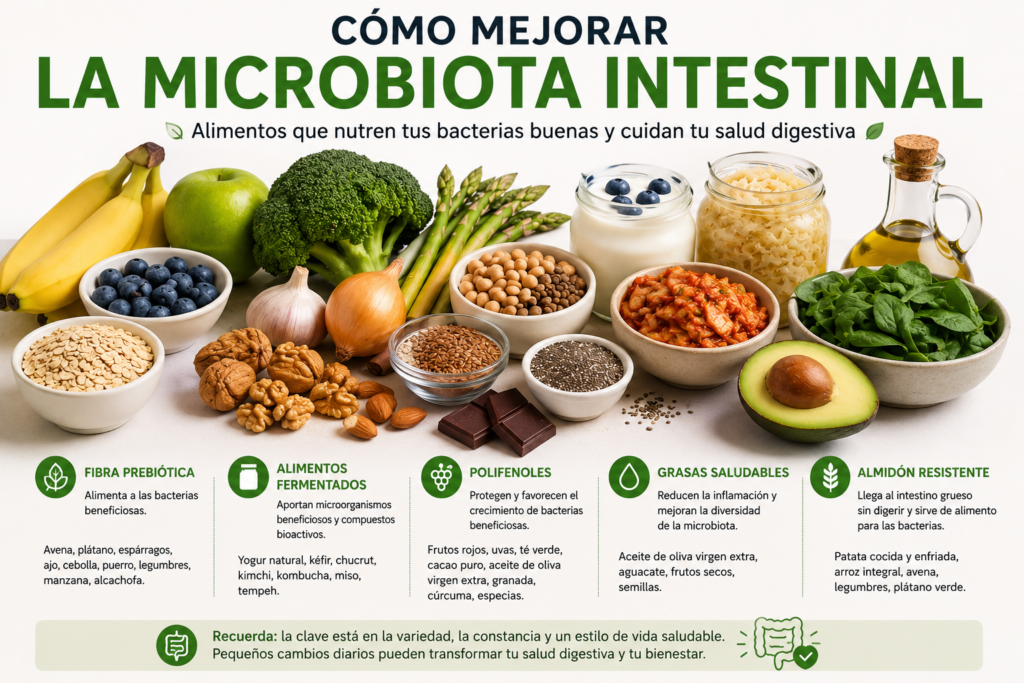 Descubre cómo mejorar la microbiota intestinal